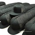 Mens Trucker Caps 2022 New Black Flat Brim Mesh Cap Supplier